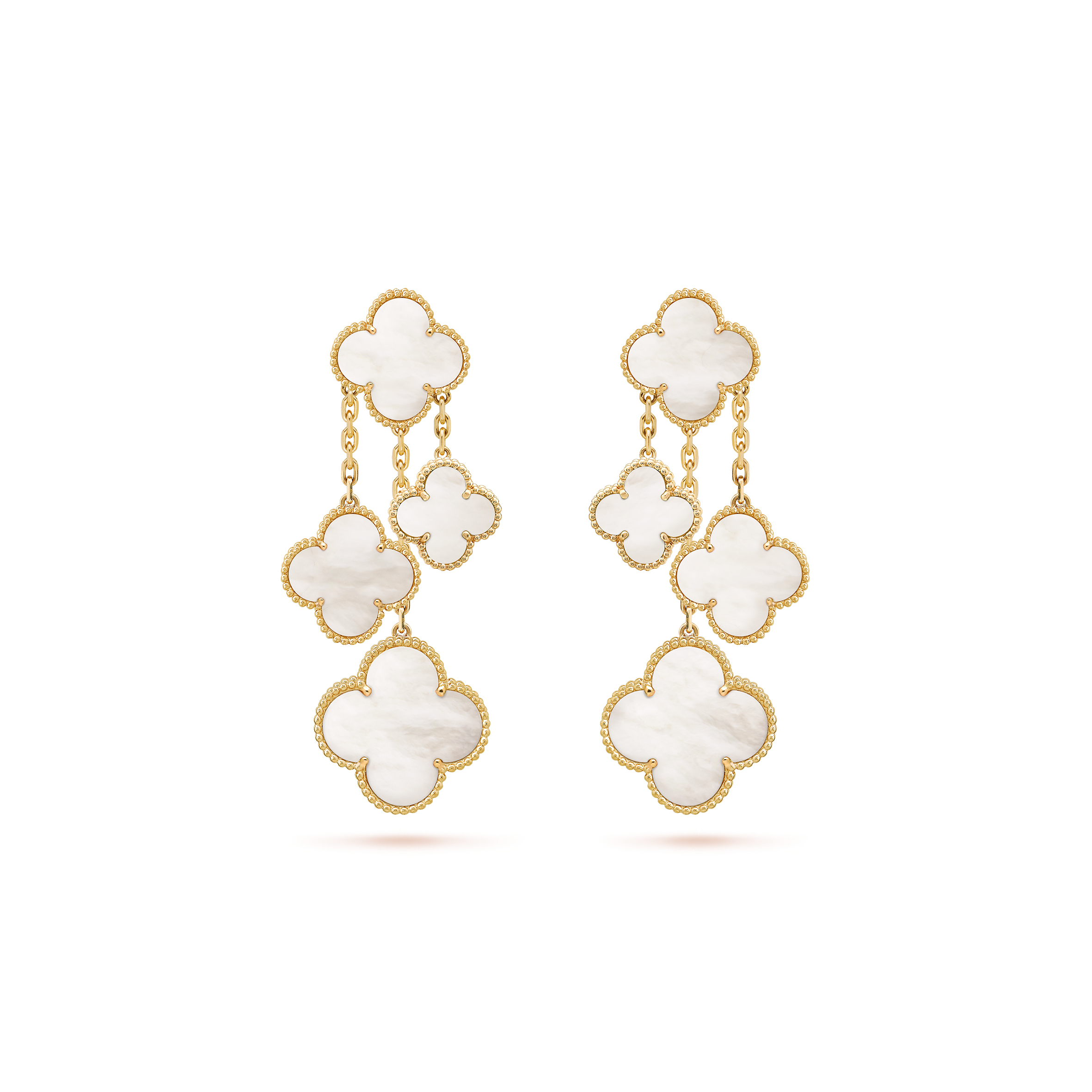 VAN CLEEF ARPELS MAGIC ALHAMBRA EARRINGS, 4 MOTIFS VCARD78900